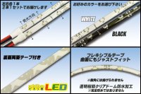 画像2: 1m両端出線 側面発光クリアドームテープLED