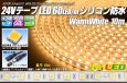 画像1: 24VテープLED60LED/mシリコン防水 電球色 10m (1)