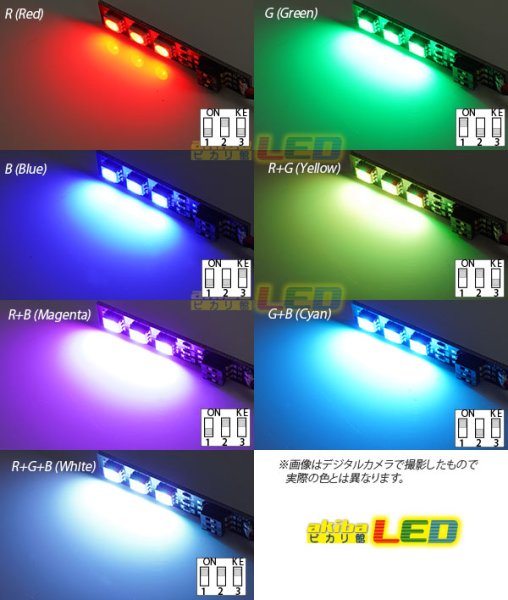 画像2: 7色切替 5050 RGB 3LED基板 (2)