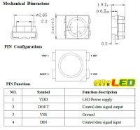 画像2: WS2812B-Mini NeoPixel RGB WorldSsemi