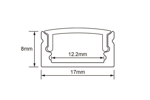 画像3: 薄型フラットアルミフレーム LP1707D 2m (3)