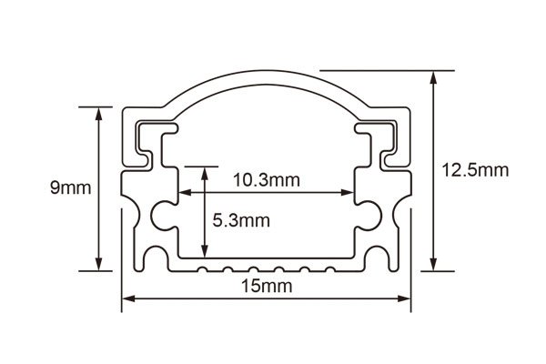 画像3: ドーム状アルミフレーム LU1709 1m (3)