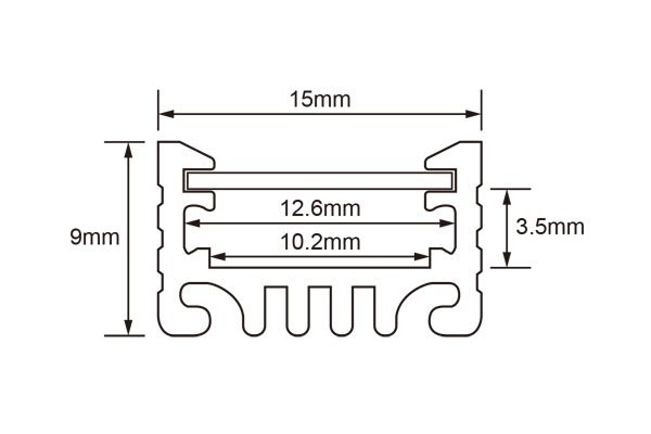 画像3: 可変式アルミフレーム LP1509 1m (3)