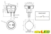 画像2: ロッカースイッチ 15mm ON-OFF