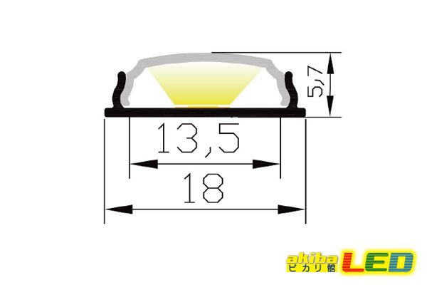 画像4: フレキシブルアルミフレーム LR1806 1m (4)