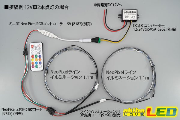 画像5: NeoPixelラインイルミネーション1.1m (5)
