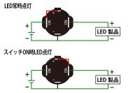 画像1: 19mmON/OFFスイッチ LEDランプ付き