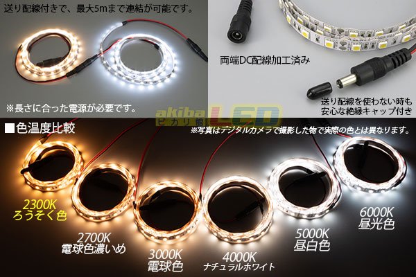 画像2: 高演色5050テープLED 60LED/m 非防水 ろうそく色 2300K 1-5m (2)