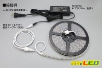 画像2: 全灌防水テープLED 60LED/m IP68 白色 1-5m