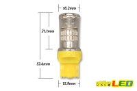 画像1: 3014 48SMD T20シングルバルブ 黄色