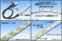 画像1: DC5V 3528テープLED 60LED/m 防水 電球色 1m