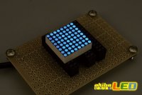 画像1: 8x8ドットマトリクスLED 20mm角 青色