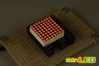 画像1: 8x8ドットマトリクスLED 20mm角 橙色