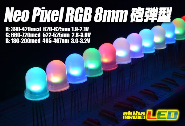 画像1: NeoPixel RGB 8mm (1)