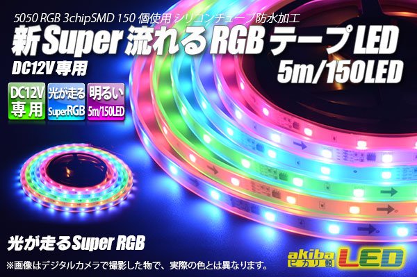 画像1: 新Super流れるRGBテープLED (1)